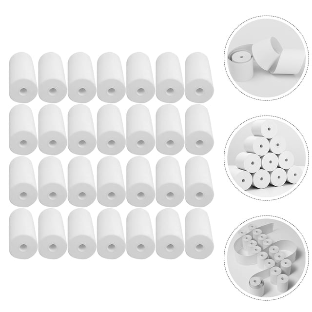 CHICHUMID 25Set of Receipt Printer Paper Rolls in White for Office Replacement