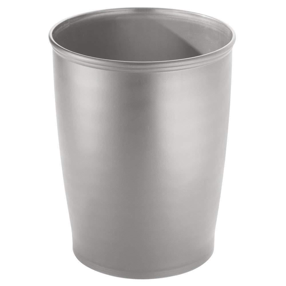 Kent - Tall Trash Can for Bathroom, Kitchen or Office - Silver - 9.5 x ...