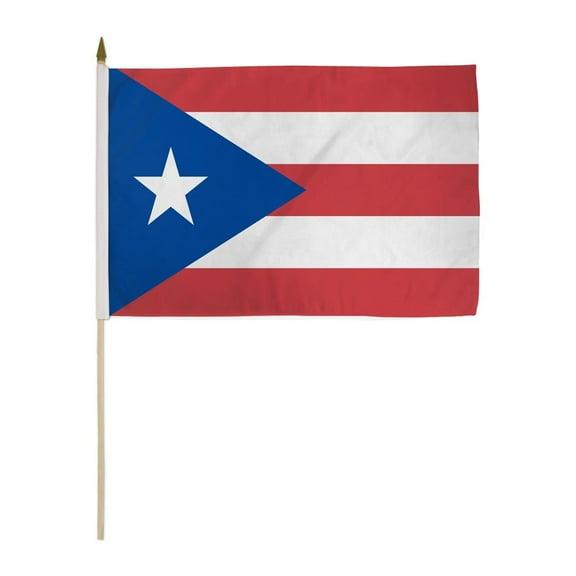 Puerto Rico 12x18in Stick Flag