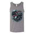 thumbnail image 2 of Wild Bobby, God Is My Judge Smokey Gray Skull Dark Pop Culture Mens Graphic Tank Top, Heather Grey, 3XL, 2 of 3