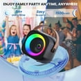 thumbnail image 5 of Mixfeer Portable Bluetooth Karaoke Machine with 2 Wireless Microphones, Gifts for Girls Boys, Black, 5 of 8