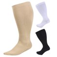 thumbnail image 4 of CSChome Chaussettes de Sport 1 Paire Sport Grande Compression Haute Élasticité Grande Taille Mi-Tube Respirant Doux Antidérapant Couleur Unie Course Randonnée, 4 of 7