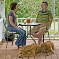 thumbnail image 3 of Costway 24'' Patio Round Table Tempered Glass Steel Frame Outdoor Pool Yard Garden, 3 of 9