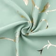 thumbnail image 7 of Blackout Curtains 72 Inches Long, Gold Foil Print Pattern Room Darkening Curtain, Living Room Curtains & Drapes, Thermal Insulated Window Panel Set, 52 x 72 Inch, Aqua, 7 of 7