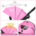 thumbnail image 5 of INFANS 2 in 1 Baby Stroller, High Landscape Infant Stroller, Foldable Pushchair with Adjustable Canopy, Cup Holder, Storage Basket, Suspension Wheels (Pink), 5 of 8