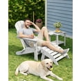 thumbnail image 6 of Adirondack Ottoman, HDPE Outdoor Footrest for Adirondack Chair,All-Weather Resistant for, Backyard, Patio, Poolside, Deck, White, 1 pc, 6 of 7