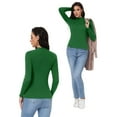 thumbnail image 2 of Airmenty Women's Long Sleeve Ribbed Knit Top CasualBoat Neck Tunic Sweaters Basic Tees for Going Out Layering Spring, 2 of 7