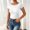 White, variant on Women's Short Sleeve T-shirt Backless Going Out Tops Solid Color Basic Tee Slim Fit Summer Open Back Tops Crop Top T Shirts for Women Summer Sale