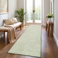 thumbnail image 2 of Hasoo 2'x 6' Green Runner Rug Modern Strip Indoor Carpet Soft Non Slip Runner for Laundry Bathroom Entryway Bedroom, 2 of 6