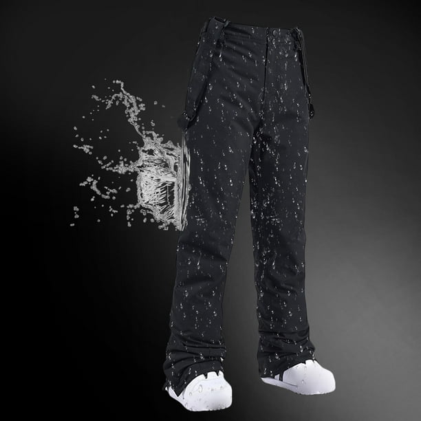Black snow bibs, pants, lightweight, waterproof, windproof full length  pants for M