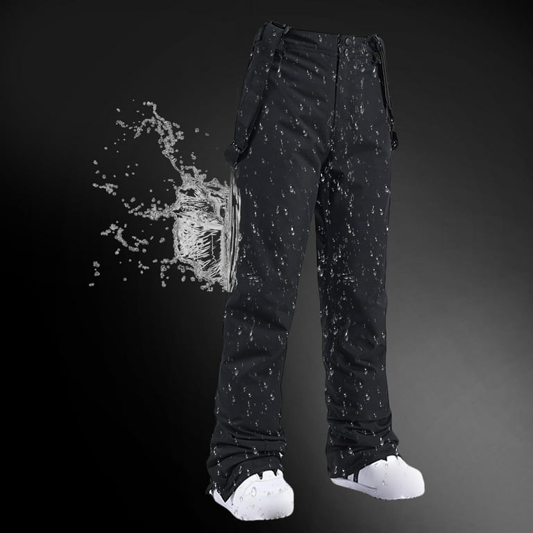 Black snow bibs, pants, lightweight, water, wind full length pants for M