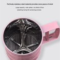 thumbnail image 3 of One-hand flour sifter cup; stainless double-mesh crank sifter for baking, 3 of 6