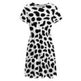 thumbnail image 4 of Dalmatian Pattern Sundress Short Sleeve Dress Summer Women Clothes Dress for Women Dresses, 4 of 7