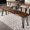 Grey, variant on Dining Bench Darla Walnut Oak Dining Bench in Light Gray Fabric with Tufting,Kitchen Bench