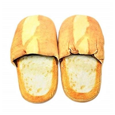 WPYST Bread Bun Slippers Plush Cotton Comfortable Indoor Shoes Unisex Large, Adult Unisex, Yellow