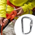thumbnail image 4 of Mosquetón de escalada Artículos deportivos resistentes Suministros para deportes al aire libre Accesorios precisos para acampar Mosquetón práctico para mochilero Plata, 4 of 7