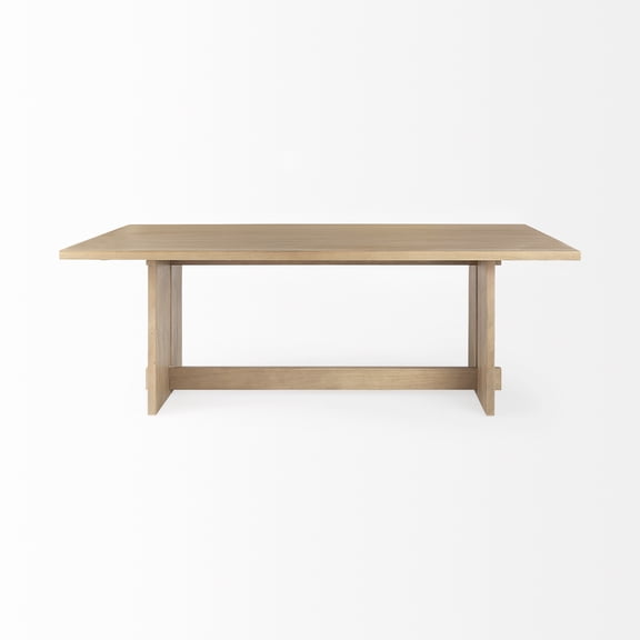 Mercana Furniture Aida Solid Wood Dining Table in Light Brown