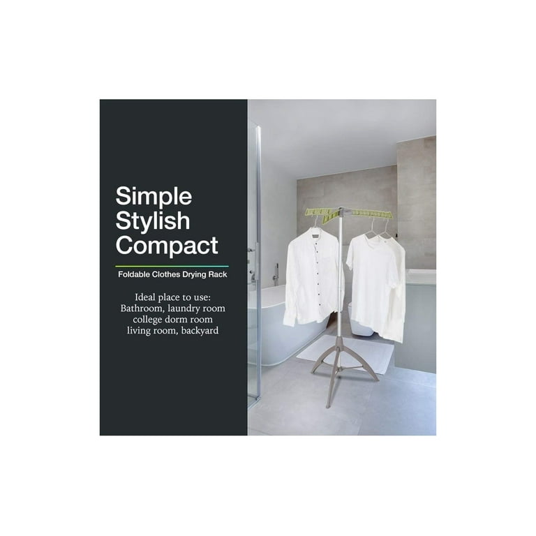 Collapsible Clothes Drying Rack Portable Garment Racks Indoor Foldable Standing Laundry Racks for Drying Clothes Tripod Stand Hangaway Garment