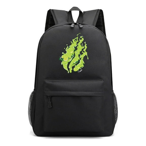 Preston Playz Black Daypack for School Use, Cute Anime-Inspired Backpack with Large Capacity, Lightweight and Stylish for Daily Travel