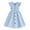 Blue, variant on WOYY Summer Girls Dress with Flutter Sleeves Checkered Button Front Dress, Sizes 8-13