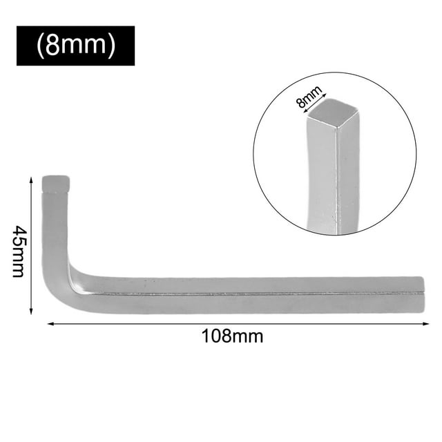 BTOER Clé Carrée en Forme de L Clé Carrée Clé à 4 Points Tournevis Ensemble 3-10mm Vis de Serrage Outil de Réparation à Main Accessoire