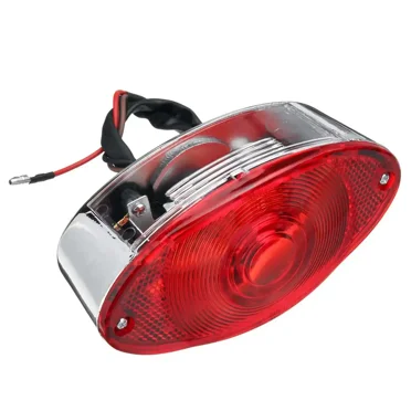 1pc 12V Motorcycle Rear Taillight For Harley Chopper Cat Eye Rear Brake Light Moto Tail Stop Lamp Lighting Red