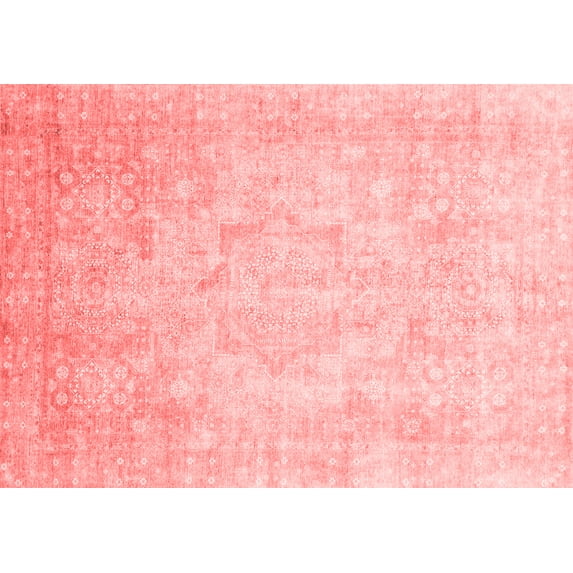 Ahgly Company Machine Washable Indoor Rectangle Abstract Red Modern Area Rugs, 2' x 4'