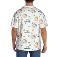 thumbnail image 3 of Fuzoiu Cartoon House Print Men's Casual Short,Men's Short Sleeve Shirt,Mens Casual Button Down Shirts,Cuban Collar Summer Shirt for Beach, Vacation, and Outdoor Activities-Large, 3 of 5
