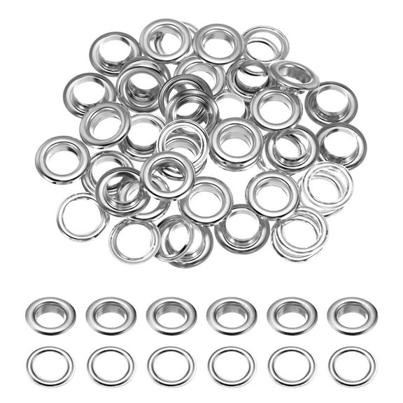 Uxcell 30Set 1/2" Grommets Eyelets with Washers for Fabric Leather Belts Clothes Bead Cores DIY Project Silver