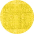 thumbnail image 1 of Ahgly Company Indoor Round Oriental Yellow Traditional Area Rugs, 6' Round, 1 of 4