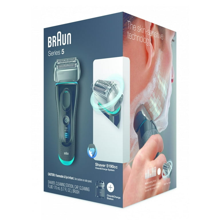 Braun Series 5 5190cc Mens Wet Dry Electric Shaver with Braun Series 5 5190cc Mens Wet Dry Electric Shaver with