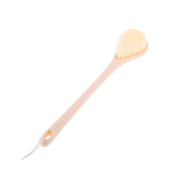 Unique Bargains 1pc Long Handle Bath Brush for Bathroom Pink 3.77"x3.34"x 1.57"