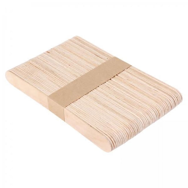 2x 50 Unidades de Palitos de Cera de Madera Desechables, Depresor de Lengua Pequeño, Espátula para Encerar para 2 piezas