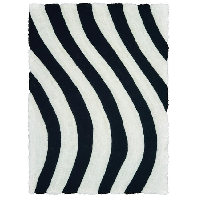 United Weavers Finesse Streamer Black Area Rug