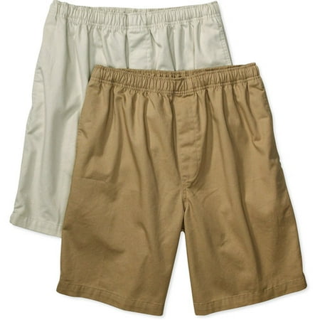 George - Men's Elastic-Waist Shorts, 2-Pack - Walmart.com