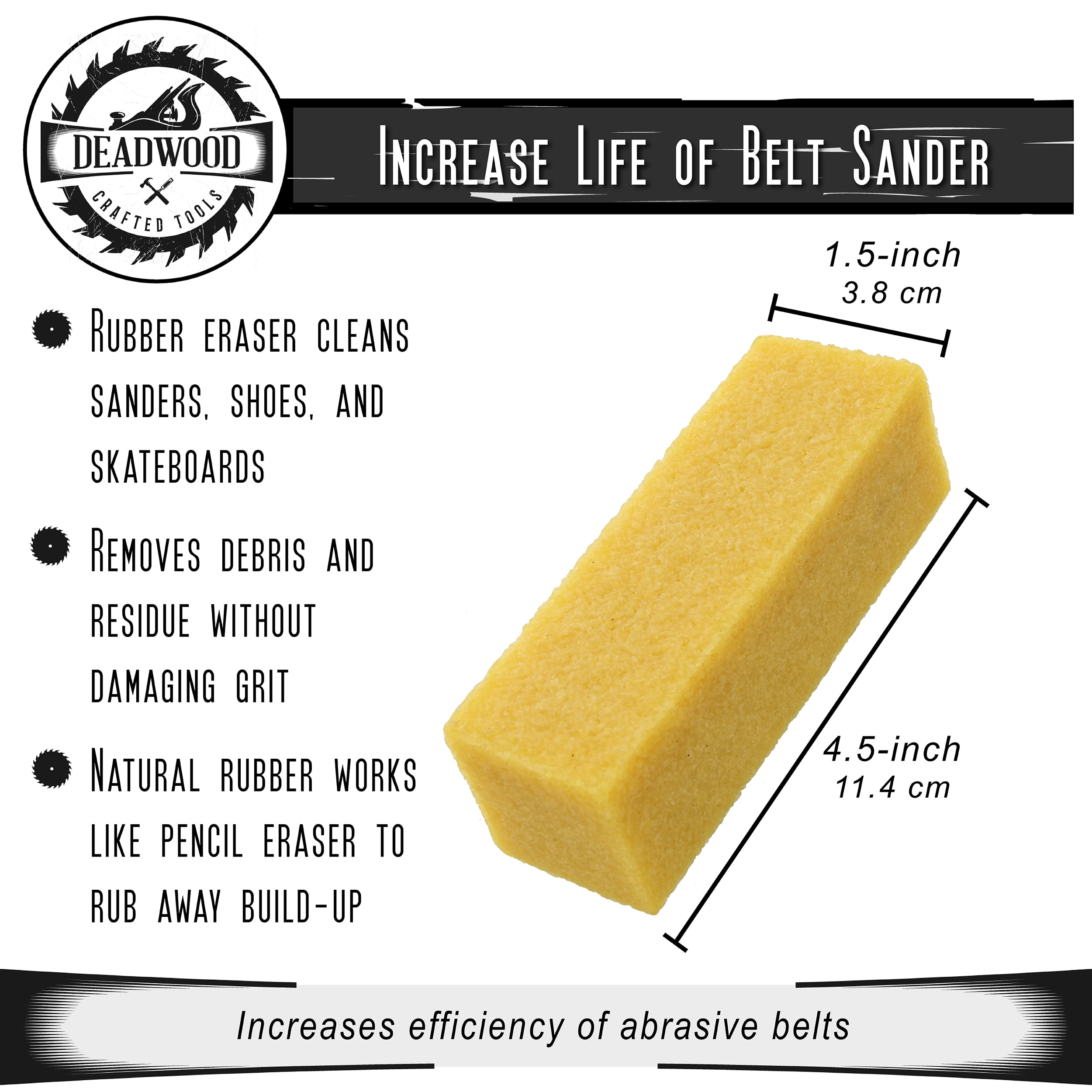 Buy DCT Abrasive Belt Cleaner 4.5” Inch Belt Sander Abrasive