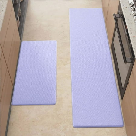 

Anti Fatigue Kitchen Mat Lavender Blue Kitchen Rugs Non Slip Cushioned Standing Mat for Sink Floor Laundry Office Desk Pro 17.3 x 59