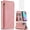 Rose Gold, variant on MYKOMI Compatible with Samsung Galaxy A53 5G Wallet Case HD Screen Protector Zipper Leather Flip Cover Card Holder Stand for Cell Accessories A53 G5 53A SM A536U 6.5" 2022 Women Black