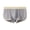 Light Grey, variant on Men Boxer Underwear Mid-rise Elastic Waistband Patchwork Color Shorts Briefs U-convex Ribbed Panties Daily Wear
