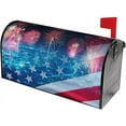 thumbnail image 3 of American Flag Patriotic Fireworks Independence Mailbox Magnetic Post Mailbox Cover Garden Decor Outdoor Large 25.5" X 21", 3 of 6