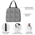 thumbnail image 4 of Fotbe Black Leopard Bolsa Térmica con Estampado y Forro de Aluminio Grueso Bolsa de Almuerzo con Bolsillo Frontal para Hombres y Mujeres, Ideal para Trabajo, Escuela, 4 of 8