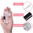 thumbnail image 4 of 50PCS Mini Clear Refillable Lip Gloss Tubes with Wand 1.2ml Empty Containers Travel Lip Balm Bottles for Samples with 5ml Syringes DIY Lip Gloss Base + Tag Labels Stickers (Black), 4 of 7