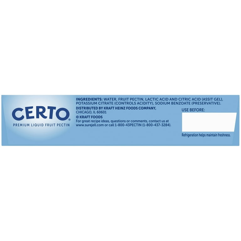 Certo Premium Liquid Fruit Pectin for Natural Jam and Jelly