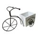 thumbnail image 1 of Adorno de maceta para bicicleta, soporte para plantas de triciclo, caja de flores de madera, jardinera para bicicleta Blanco, 1 of 6