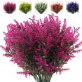 thumbnail image 1 of Flores artificiales RECUTMS de lavanda sintética, 8 paquetes (fucsia), 1 of 7