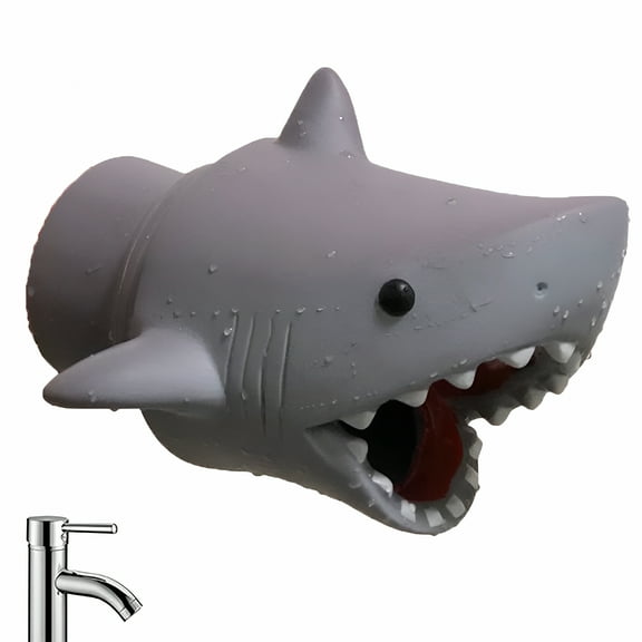 ACDANC Cartoon Bath Spout Cover, Whale Bathtub Faucet Baby Shower Protection Cover for Kid Toddler Bath Safety Grey