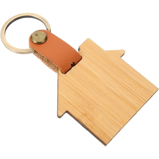 Cartera para hombre, decoración, llavero para coche, llavero de casa, hebilla de cuero vintage, PU, bambú, para niño y hombre.