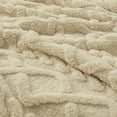 thumbnail image 3 of KMUSET Sherpa Fleece Throw Blanket, 50"X60", 3D-Stylish Design, Flannel Blanket for Couch, Bed, Sofa, All Season Use, Beige, 3 of 7