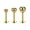 Gold, variant on 3pcs Surgical Steel 3/4/5mm Ball Lip Stud Monroe Labret Tragus Bar Ring Piercing-Rose Gold