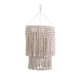 thumbnail image 4 of Pantalla de lámpara de macramé moderna, pantalla tejida a mano, cubierta de luz colgante de techo bohemio para sala de estar, guardería, hogar, Zulema Pantalla Macramé, 4 of 6